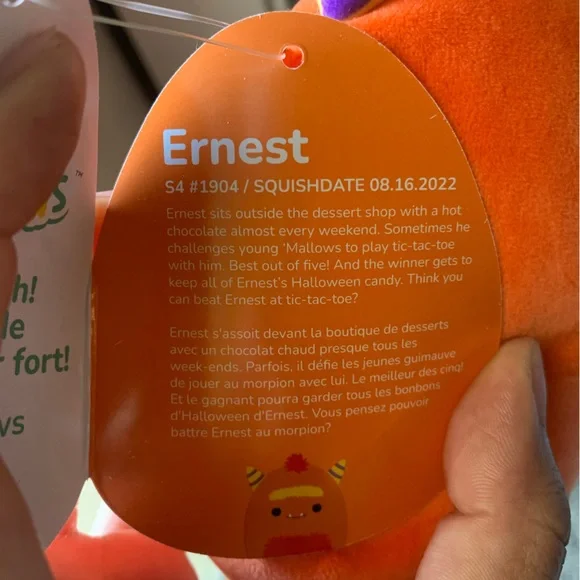 Ernest The Monster - 4” - NWT. Squishmallows - Picture 4 of 4